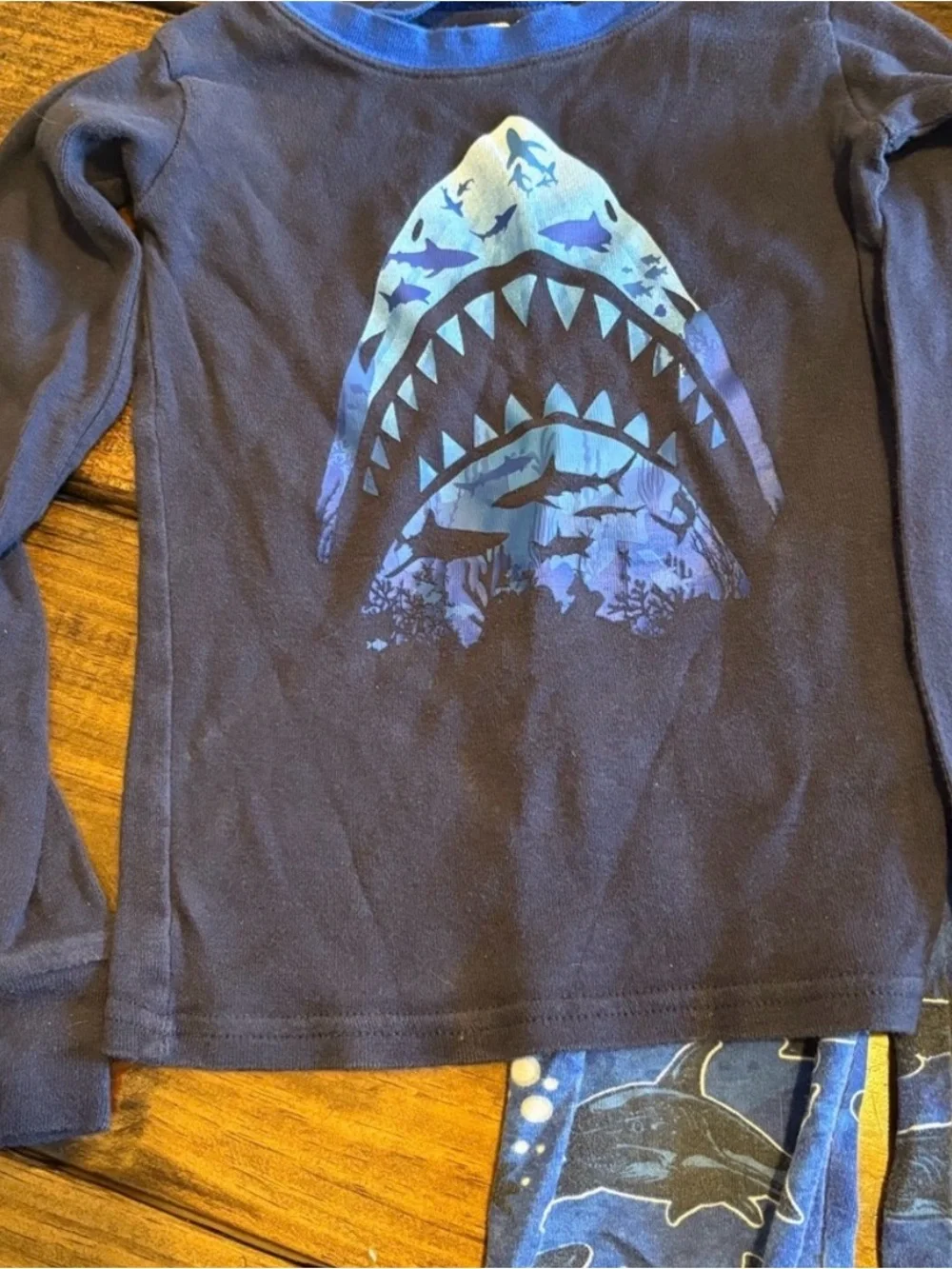 Kids Shark Pajama Set - Blue